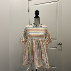 Free People colorful striped tunic